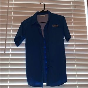 Boys Large Columbia PFG button down shirt